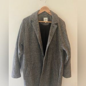 Grey, Salt & Pepper, Wool Trench Coat. Gap. Large. Great Condition.